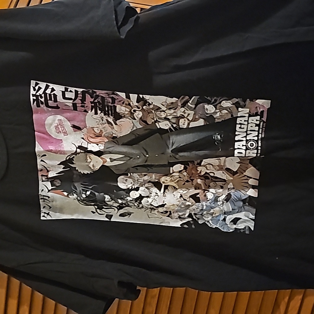 Danganronpa Black Anime T-Shirt XXL